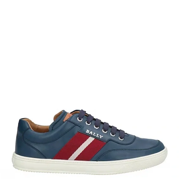 Bally Men Oriano Men'sBlue Atlantic Leather Sneaker